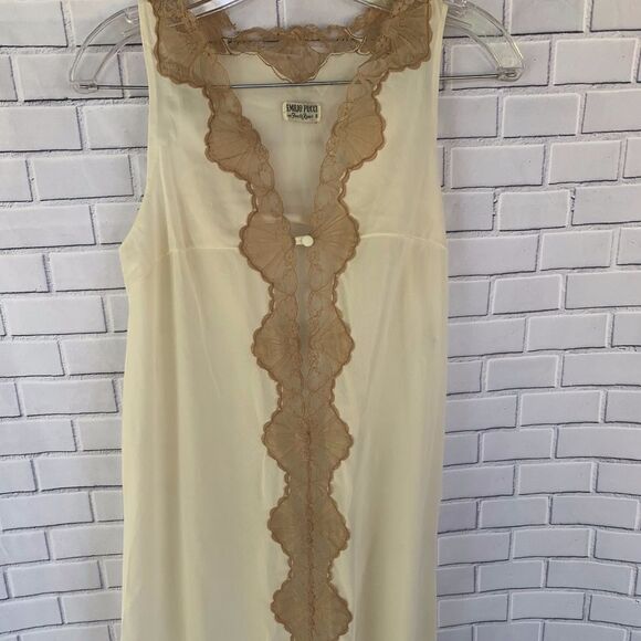 Emilio Pucci Cream with Lace Nightgown VTG… - Picture 1 of 5